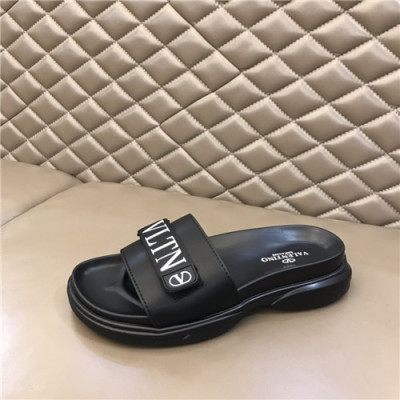 Valentino 2021 Men's Leather Slipper,VTS0369 - 발렌티노 2021 남성용 레더 슬리퍼,Size(240-2707),블랙