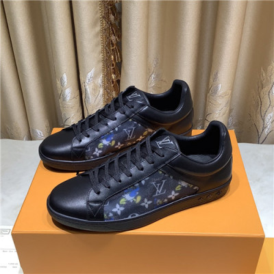 Louis Vuitton 2021 Men's Leather Sneakers,LOUS2096 - 루이비통 2021 남성용 레더 스니커즈,Size(240-270),블랙