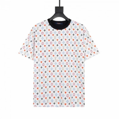 [추천템]Louis vuitton  Mm/Wm Logo Short Sleeved Tshirts White - 루이비통 2021 남/녀 로고 반팔티 Lou02976x Size(xs - l) 화이트