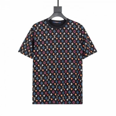 Louis vuitton  Mm/Wm Logo Short Sleeved Tshirts Black - 루이비통 2021 남/녀 로고 반팔티 Lou02977x Size(xs - l) 블랙