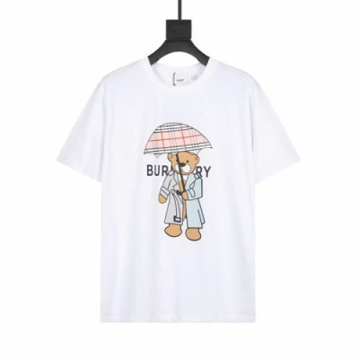 Burberry  Mm/Wm Logo Cotton Short Sleeved Tshirts White - 버버리 2021 남/녀 로고 코튼 반팔티 Bur03985x Size(xs - l) 화이트