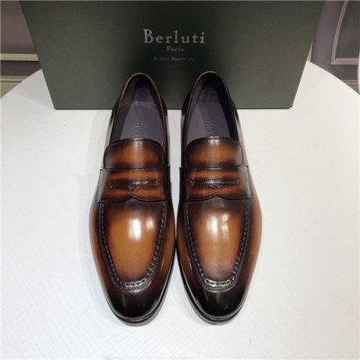 Berluti 2021 Men's Leather Oxford Shoes,BERTS0265 - 벨루티 2021 남성용 레더 옥스퍼드,Size(240-270),브라운