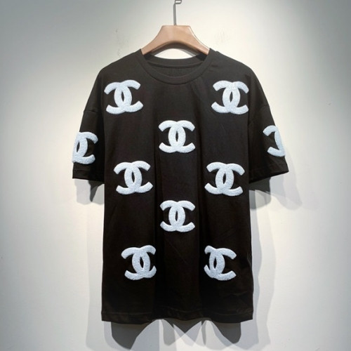 Chanel  Mm/Wm 'CC' Logo Cotton Short Sleeved Tshirts Black - 샤넬 2021 남/녀 'CC'로고 코튼 반팔티 Cnl0713x Size(s - 2xl) 블랙
