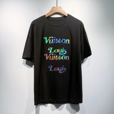 Louis vuitton  Mm/Wm Logo Short Sleeved Tshirts Black - 루이비통 2021 남/녀 로고 반팔티 Lou03001x Size(s - 2xl) 블랙