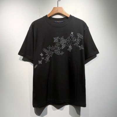 Louis vuitton  Mm/Wm Logo Short Sleeved Tshirts Black - 루이비통 2021 남/녀 로고 반팔티 Lou03311x Size(s - 2xl) 블랙