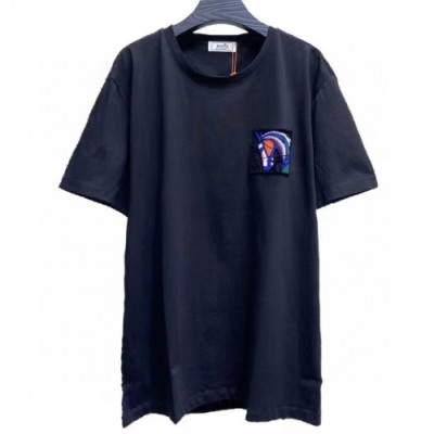 Hermes  Mens Crew-neck Short Sleeved Tshirts Black - 에르메스 2021 남성 크루넥 반팔티 Her0660x Size(m - 2xl) 블랙