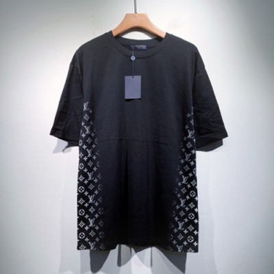 Louis vuitton  Mm/Wm Logo Short Sleeved Tshirts Black - 루이비통 2021 남/녀 로고 반팔티 Lou03314x Size(s - 2xl) 블랙