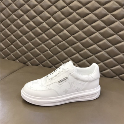 Louis Vuitton 2021 Men's Leather Sneakers,LOUS2115 - 루이비통 2021 남성용 레더 스니커즈,Size(240-270),화이트