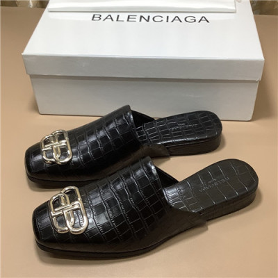 Balenciaga 2021 Men's Leather Mule,BALS0250 - 발렌시아가 2021 남성용 레더 물,Size(240-270),블랙