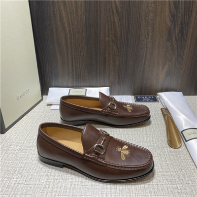 Gucci 2021 Men's Leather Loafer,GUCS1579 - 구찌 2021 남성용 레더 로퍼,Size(240-270),브라운