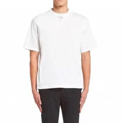 Prada  Mens Basic Logo Short Sleeved Tshirts White - 프라다 2021 남성 베이직 로고 폴로 반팔티 Pra02311x Size(s - 2xl) 화이트