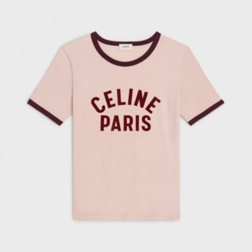 Celine Womens Hedi Slimane Tshirt - 셀린느 2021 여성 로고 코튼 반팔티 - cel128x