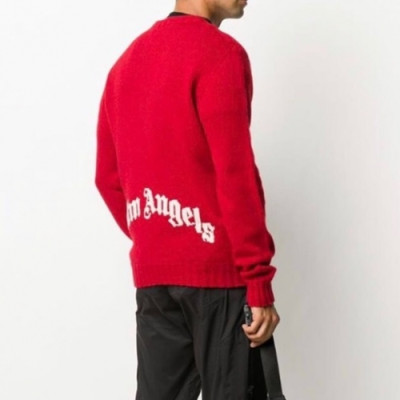 Palm Angels  Mens Logo Crew-neck Sweaters - 팜 엔젤스 2021 남성 로고 크루넥 스웨터 Pam0312x Size(s - 2xl) 레드