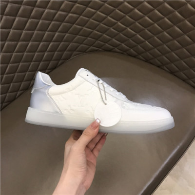 Louis Vuitton 2021 Men's Leather Sneakers,LOUS2136 - 루이비통 2021 남성용 레더 스니커즈,Size(240-270),화이트