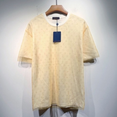 Louis vuitton  Mm/Wm Logo Short Sleeved Tshirts Yellow - 루이비통 2021 남/녀 로고 반팔티 Lou03348x Size(s - 2xl) 옐로우