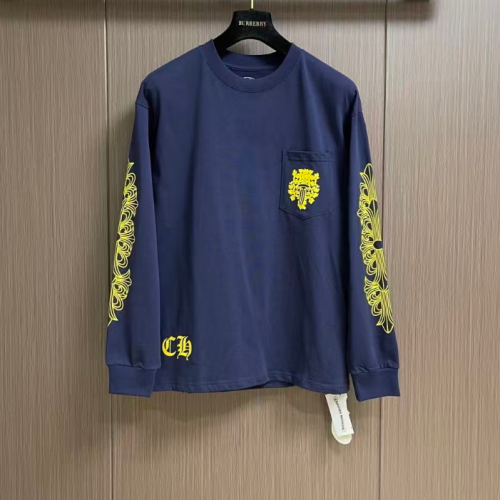 크롬하츠 남성 네이비 맨투맨 - Chrome Hearts Mens Navy Tshirts - chr0392x