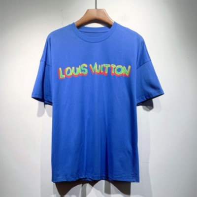 Louis vuitton  Mm/Wm Logo Short Sleeved Tshirts - 루이비통 2021 남/녀 로고 반팔티 Lou03349x Size(s - 2xl) 블루