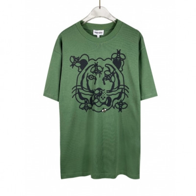 Kenzo  Mm/Wm Tiger Cotton Short Sleeved Tshirts - 겐조 2021 남자 타이거 캐쥬얼 코튼  반팔티 Ken0156x Size(m - 2xl) 그린