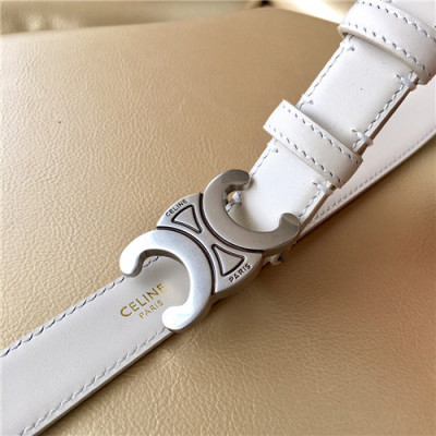 Celine 2021 Women's Leather Belt,2.5cm,CELBT0014 - 셀린느 2021 여성용 레더 벨트,2.5cm, 화이트