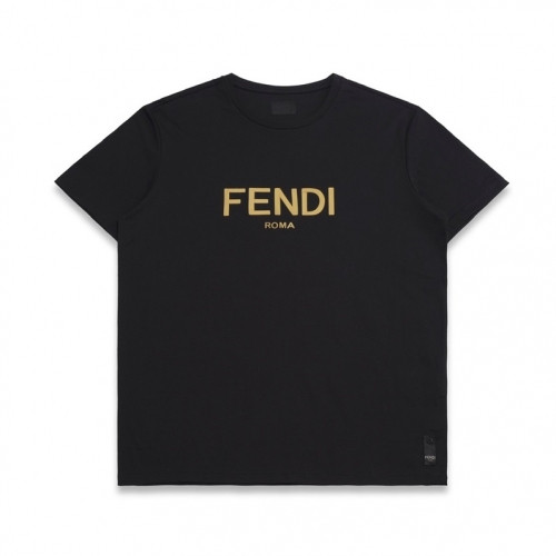 Fendi  Mm/Wm Logo Casual Short Sleeved Tshirts Black - 펜디 2021 남/녀 로고 캐쥬얼 코튼 반팔티 Fen01000x Size(s - xl) 블랙