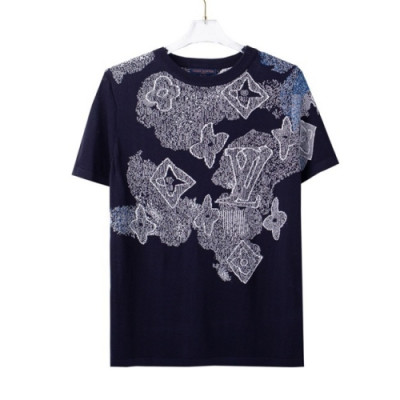 Louis vuitton  Mm/Wm Logo Short Sleeved Tshirts Blue - 루이비통 2021 남/녀 로고 반팔티 Lou03360x Size(s - l) 블루