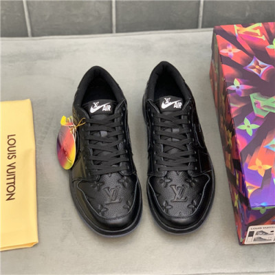 Louis Vuitton 2021 Men's Leather Sneakers,LOUS2154 - 루이비통 2021 남성용 레더 스니커즈,Size(240-270),블랙