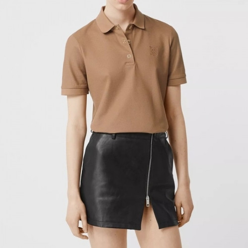 Burberry Womens Cotton Short Sleeved Tshirts Camel - 버버리 2021 여성 로고 코튼 반팔티 - bur4019x 