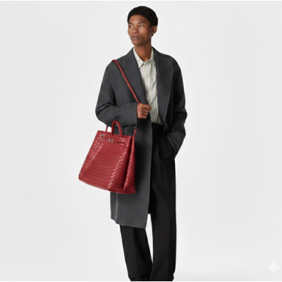 보테가베네타 남/녀 레드 안디아모 백 - Bottega Veneta Unisex Andiamo - bvb2284x