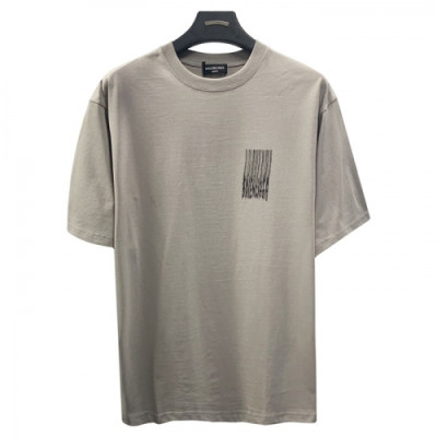 Balenciaga  Mm/Wm Logo Cotton Short Sleeved Tshirts Gray - 발렌시아가 2021 남/녀 로고 코튼 반팔티 Bal01126x Size(xs - m) 그레이