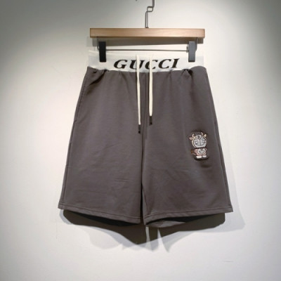 Gucci  Mens Initial Logo Vintage Casual Half Pants - 구찌 2021 남성 이니셜 로고 빈티지 캐쥬얼 반바지 Guc03856x Size(s - 2xl) 그레이