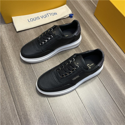 Louis Vuitton 2021 Men's Leather Sneakers,LOUS2166 - 루이비통 2021 남성용 레더 스니커즈,Size(240-270),블랙