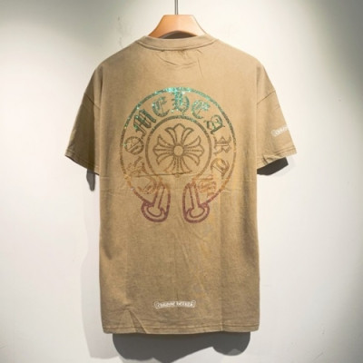 Chrome hearts  Mens Logo Casual Short Sleeved Tshirts Camel - 크롬하츠 2021 남성 로고 캐쥬얼 반팔티 Chr0395x Size(s - 2xl) 카멜