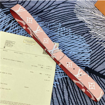 Louis Vuitton 2021 Women's Leather Belt,3.0cm,LOUBT0222 - 루이비통 2021 여성용 레더 벨트,3.0cm,핑크