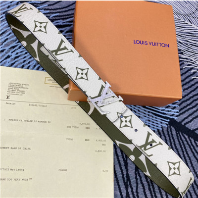 Louis Vuitton 2021 Women's Leather Belt,3.0cm,LOUBT0223 - 루이비통 2021 여성용 레더 벨트,3.0cm,화이트