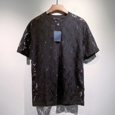 Louis vuitton  Mm/Wm Logo Short Sleeved Tshirts Black - 루이비통 2021 남/녀 로고 반팔티 Lou03388x Size(s - 2xl) 블랙