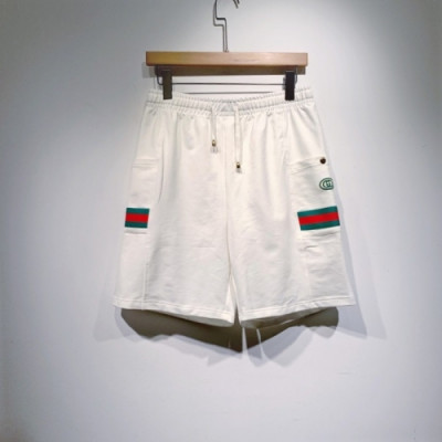 Gucci  Mens Initial Logo Vintage Casual Half Pants White - 구찌 2021 남성 이니셜 로고 빈티지 캐쥬얼 반바지 Guc03390x Size(s - 2xl) 화이트