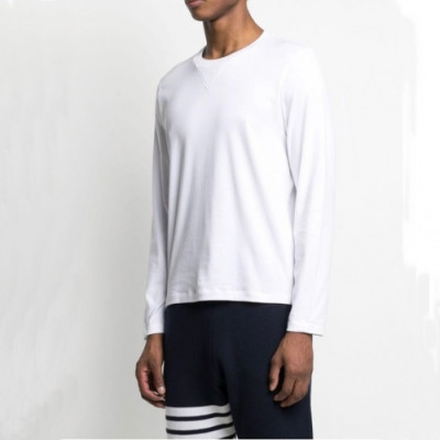 Thom Browne  Mens Strap Crew-neck Cotton Tshirts White - 톰브라운 2021 남성 스트랩 크루넥 코튼 긴팔티 Thom01336x Size(1 - 5) 화이트