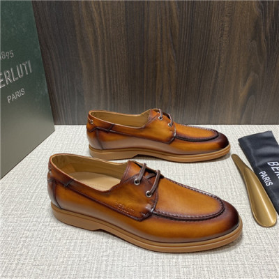 Berluti 2021 Men's Leather Derby Shoes,BERTS0272 - 벨루티 2021 남성용 레더 더비슈즈,Size(240-270),카멜