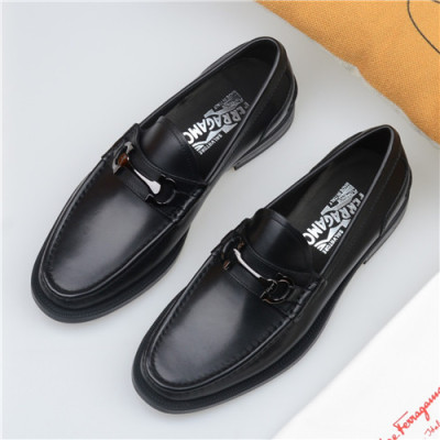 Salvatore Ferragamo 2021 Men's Leather Loafer,FGMS0571 - 페라가모 2021 남성용 레더 로퍼,Size(240-270),블랙