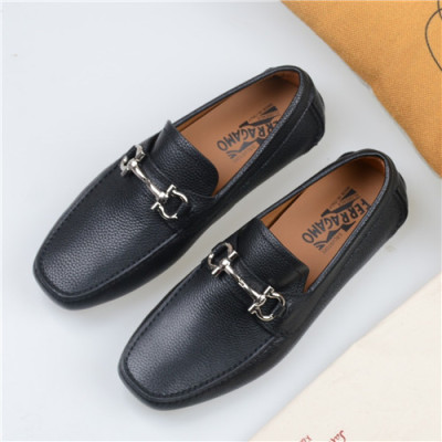 Salvatore Ferragamo 2021 Men's Leather Loafer,FGMS0576 - 페라가모 2021 남성용 레더 로퍼,Size(240-270),블랙