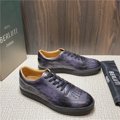 Berluti 2021 Men's Leather Sneakers,BERTS0280 - 벨루티 2021 남성용 레더 스니커즈,Size(240-270),퍼플