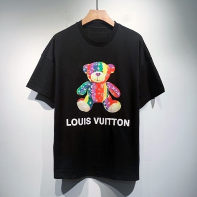 Louis vuitton  Mm/Wm Logo Short Sleeved Tshirts Black - 루이비통 2021 남/녀 로고 반팔티 Lou03415x Size(s - 2xl) 블랙