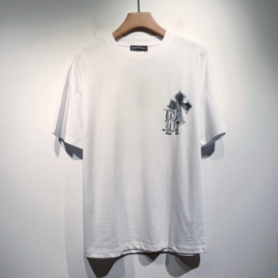 Chrome hearts  Mens Logo Casual Short Sleeved Tshirts White - 크롬하츠 2021 남성 로고 캐쥬얼 반팔티 Chr0401x Size(s - 2xl) 화이트