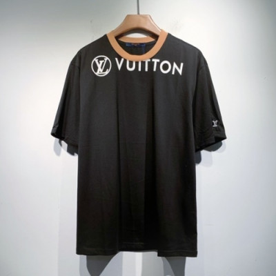 Louis vuitton  Mm/Wm Logo Short Sleeved Tshirts Black - 루이비통 2021 남/녀 로고 반팔티 Lou03444x Size(s - 2xl) 블랙