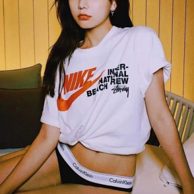 Nike Womens White Tshirts - 나이키 2021 여성 코튼 반팔티 - Nik147x