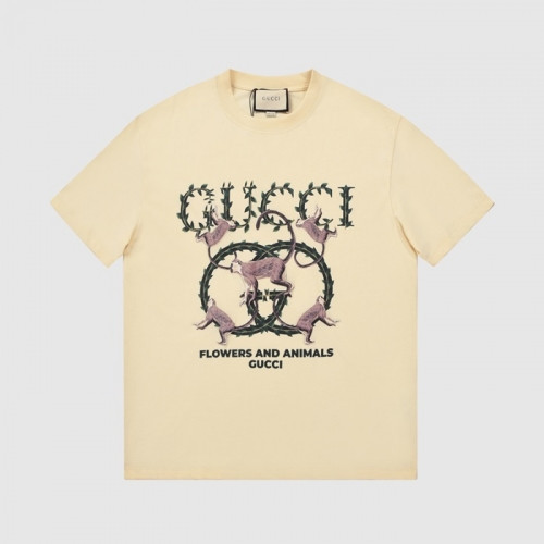 Gucci  Mm/Wm Logo Short Sleeved Tshirts Ivory - 구찌 2021 남/녀 로고 반팔티 Guc03915x Size(s - l) 아이보리