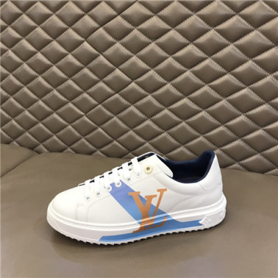 Louis Vuitton 2021 Men's Leather Sneakers,LOUS2221 - 루이비통 2021 남성용 레더 스니커즈,SizE(240-270),화이트