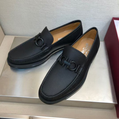 Salvatore Ferragamo 2021 Men's Leather Loafer,FGMS0596 - 페라가모 2021 남성용 레더 로퍼,Size(240-270),블랙