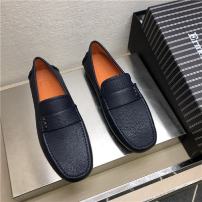 Ermenegildo Zegna 2021 Men's Loafer,ZEGS0047 - 제냐 2021 남성용 레더 로퍼,Size(240-270),네이비