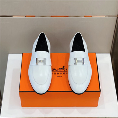 Hermes 2021 Men's Leather Loafer,HERS0527 - 에르메스 2021 남성용 레더 로퍼,Size(240-270),화이트